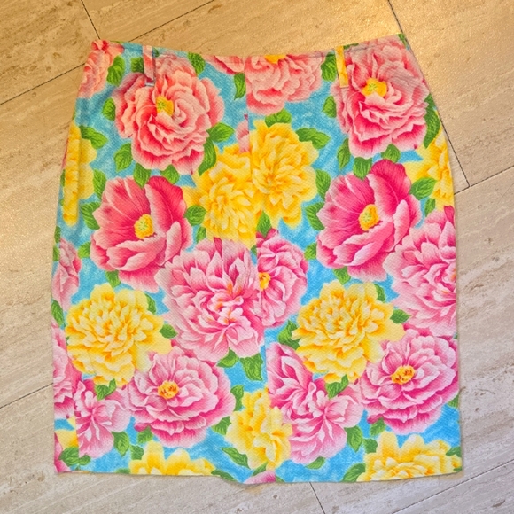 Vittadini Sport Dresses & Skirts - Vittadini Sport 100% Cotton Multi-Colored Floral Pastel Print Pencil Skirt